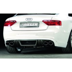 Rieger spojler pod zadný nárazník pre Audi A5 S5 B8, B81 kabriolet, kupé pred faceliftom r.v. 06/07-07/11, plast ABS s povrchovou úpravou Carbon-Look