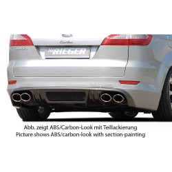 Rieger spoiler pod zadný nárazník SG-Design pro Ford Mondeo BA7 combi pred faceliftom r.v. 03/07-09/10, plast ABS s povrchovou úpravou Carbon-Look, pro vozy s dvojitou koncovkou na obou stranách