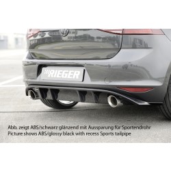 Rieger vložka zadného nárazníka pre Volkswagen Golf 7 GTI 3-dver., 5-dver. pred faceliftom, plast ABS s povrchovou úpravou Carbon-Look