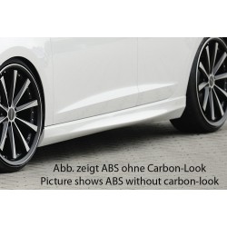 Rieger bočný prah mont. strana pravá pro Volkswagen Golf 7 vr. GTD, GTI, R 3-dver., 5-dver., r.v. 04/13-, 06/13-, 10/12-, 12/13-, plast ABS s povrchovou úpravou Carbon-Look