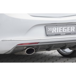 Rieger vložka zadného nárazníka pre Opel Astra J 5-dver., hatchback po faceliftu, plast ABS s povrchovou úpravou Carbon-Look, pro sportovní koncovku vlevo 140x90 mm