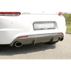 Rieger vložka zadného nárazníka pre R-Line zadný nárazník pre Volkswagen Scirocco R 13 2-dver. vr. faceliftu, plast ABS s povrchovou úpravou Carbon-Look, pre orig. koncovky na oboch stranách