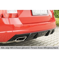 Rieger vložka zadného nárazníka pre Škoda Octavia RS 5E combi, sedan vr. faceliftu, plast ABS s povrchovou úpravou Carbon-Look, pre vozidlá s nasadzovacím ťažným zariadením