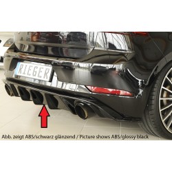 Rieger vložka zadného nárazníka pre Volkswagen Golf 7 GTI 3-dver., 5-dver. po faceliftu, plast ABS s povrchovou úpravou Carbon-Look