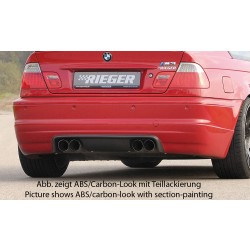 Rieger spojler pod zadný nárazník pre BMW rad 3 E46 M3 kabriolet, kupé r.v. 06/00-, plast ABS s povrchovou úpravou Carbon-Look