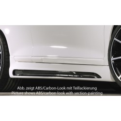 Rieger bočný prah mont. strana ľavá pro Volkswagen Scirocco 3 13 2-dver., r.v. 08/08-, plast ABS s povrchovou úpravou Carbon-Look, s prelisom a výrezom