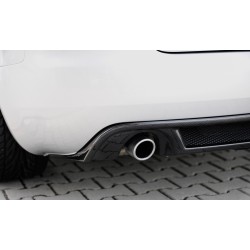 Rieger vložka zadného nárazníka pre Audi A4 8H kabriolet, plast ABS s povrchovou úpravou Carbon-Look, pre orig. koncovky na oboch stranách