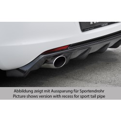 Rieger vložka zadného nárazníka pre Opel Astra J 5-dver., hatchback pred faceliftom, plast ABS s povrchovou úpravou Carbon-Look, pre orig. koncovku vliavo
