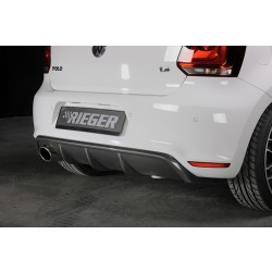 Rieger vložka zadného nárazníka pre Volkswagen Polo 6 GTI 3-dver., 5-dver. pred faceliftom, plast ABS s povrchovou úpravou Carbon-Look