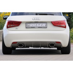Rieger vložka zadného nárazníka pre Audi A1 8X 3-dver., 5-dver. (sportback) pred faceliftom, plast ABS s povrchovou úpravou Carbon-Look, pre športové koncovky na oboch stranách 140x90 mm
