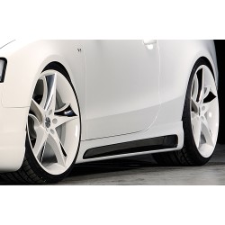 Rieger bočný prah mont. strana ľavá pro Audi A5 B8, B81 Sportback vr. faceliftu, r.v. 06/07-07/11, 10/11-06/16, plast ABS s povrchovou úpravou Carbon-Look, s prelisom a výrezom