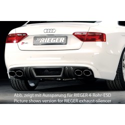 Rieger spojler pod zadný nárazník pre Audi A5 S5 B8, B81 Sportback pred faceliftom r.v. 06/07-07/11, plast ABS s povrchovou úpravou Carbon-Look, pro orig. dvojité koncovky na obou stranách