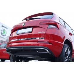 Škoda Karoq - NEREZ CHROM spodná lišta zadných 5.dverí - OMTEC
