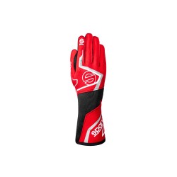 Kartingové rukavice Sparco K-TIDE+, s homologáciou FIA, farba: červeno-čierna