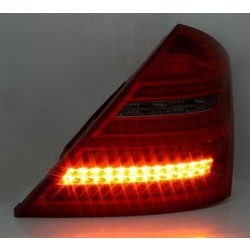 MERCEDES S W221 - Zadné svetlá Ledkové - Červené / Dymové
