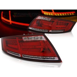 AUDI TT 06-14 - zadné LED svetlá červeno biela s dynamickým blinkerom LED BAR