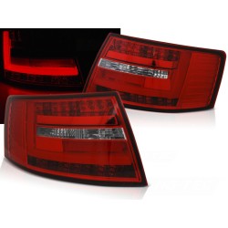 AUDI A6 C6 SEDAN 04-08 - zadné LED svetlá červeno biela 7-pin LED BAR