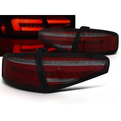 AUDI A4 B8 08-11 SEDAN - zadné LED svetlá červeno dymová s dynamickým blinkerom
