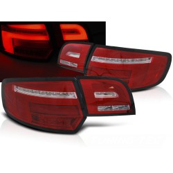AUDI A3 8P 5D 03-08 - zadné LED svetlá červeno biela s LED dynamickým blinkrom