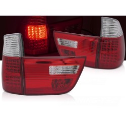 BMW X5 E53 09/1999-10/2003 - zadné LED svetlá červenobiela