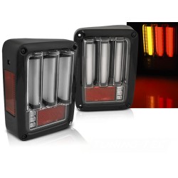 CHRYSLER JEEP WRANGLER JK 07-18 - zadné LED svetlá čierna LED BAR