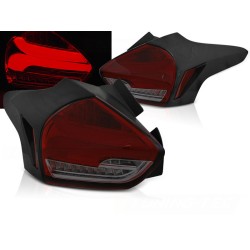 FORD FOCUS 3 15-18 HTB - zadné LED svetlá červená LED BAR s dynamickým blinkerom