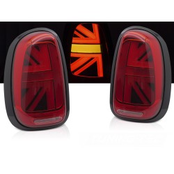 Mini R60 Countryman 2010-2016, zadné LED svetlá ČERVENÁ s dynamickým blikačom