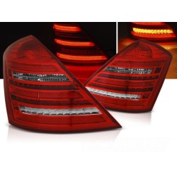 MERCEDES W221 S-KLASA 05-09 - zadné červeno biele LED svetlá s dynamickým blikačom