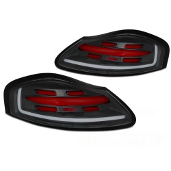 PORSCHE BOXSTER 986 96-04 - zadné LED BAR svetlá čierno-červená SEQ s dynamickým blinkrom
