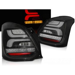 SUZUKI SWIFT VI 17- - zadné LED svetlá čierna LED BAR s dynamickým blinkerom