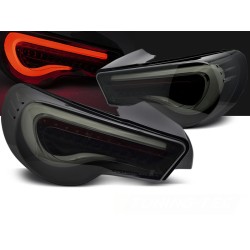 TOYOTA GT86 12-21 - zadné LED BAR svetlá čiernobiela dymová SEQ