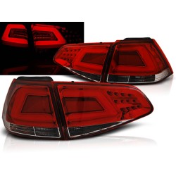 VW GOLF 7 13-17 HTB. - zadné LED svetlá červeno biele LED BAR