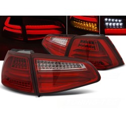 VW GOLF 7 13-17 HTB. - zadné LED svetlá červeno biele LED BAR