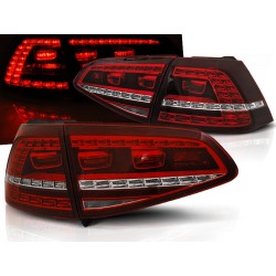 VW GOLF 7 13-17 HTB. - zadné LED svetlá červeno biele GTI LOOK s dynamickým blinkerom