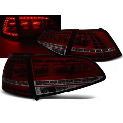 VW GOLF 7 13-17 HTB. - zadné LED svetlá červeno dymová GTI LOOK s dynamickým blinkerom