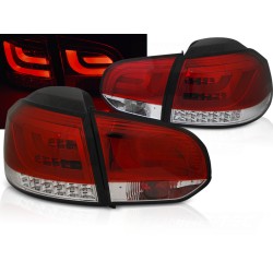 VW GOLF 6 08-12 - zadné LED svetlá červeno biele LED BAR