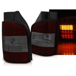 VW T5 10-15 TRASNPORTER - zadné LED svetlá červeno dymové dvojkrídlové verzia