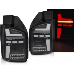 VW T5 03-09 - zadné LED svetlá černá LED BAR s dynamickým blinkerom