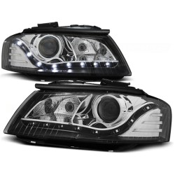 Audi A3 8P 03-08 - predné čierna svetlá s LED svietením