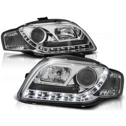 Audi A4 04-09 - predné chrom svetlá s LED svietením