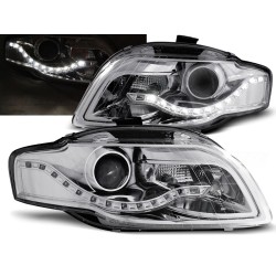 Audi A4 04-09 - predné chrom svetlá s LED svietením