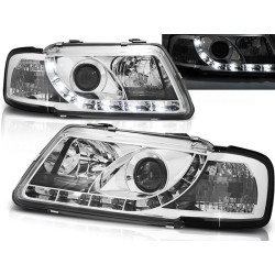 Audi A3 8L 96-00 - predné chrom svetlá s LED denným svietením