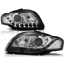 Audi A4 04-09 - predné čierna svetlá s LED svietením