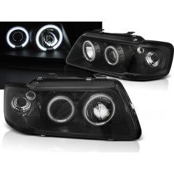 Audi A3 8L 96-00 - predné čierna svetlá s ANGEL EYES CCFL