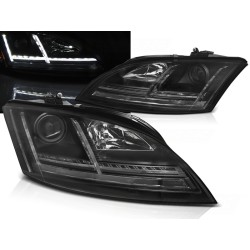 Audi TT 06-10 - predné čierna svetlá s LED svietením a dynamickým blikačom