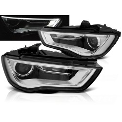 Audi A3 8V 12-16 - predné čierna svetlá s LED denným svietením TUBE LIGHTS