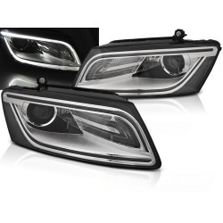 Audi Q5 12-17 - predné chrom svetlá s LED denným svietením