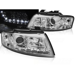 Audi A4 02-06 cabrio - predné chrom svetlá s LED svietením