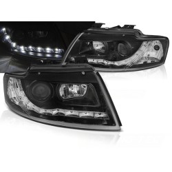 Audi A4 02-06 cabrio - predné čierna svetlá s LED svietením