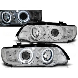 BMW X5 E53 99-03 - predné chrom svetlá ANGEL EYES